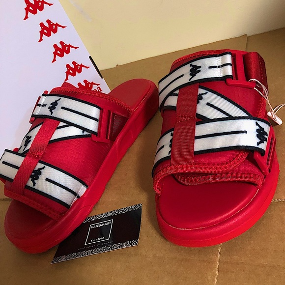 Red Kappa Kappa Slides Mitel Kappa Shoes Kappa Banda 222 Mitel Jpn